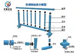 組裝式鋅鋼空調架組裝分解介紹